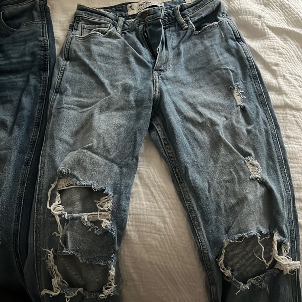 ripped hollister jeans